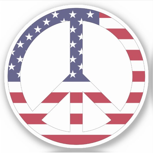 Sticker SYMBOLE Patriotique USA Drapeau Étoiles Et Bandes  (Devant)