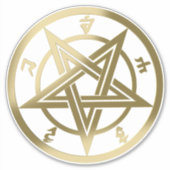 Sticker Symbole pentagramme classique (Devant)