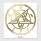 Sticker Symbole pentagramme classique (Feuille)