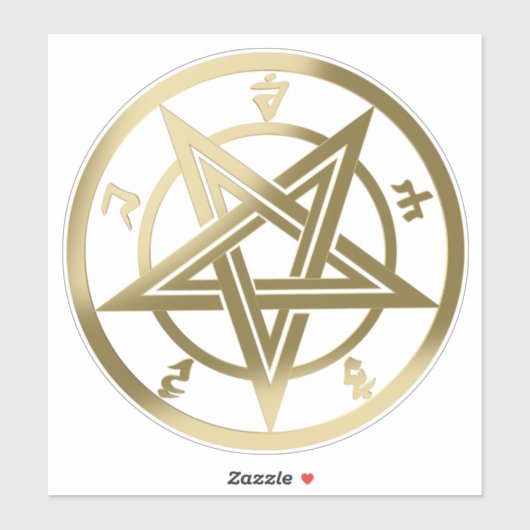 Sticker Symbole pentagramme classique (Feuille)