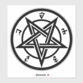 Sticker Symbole pentagramme classique (Feuille)