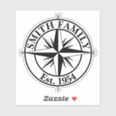 Sticker Symbole personnalisable du monogramme étoile de la (Feuille)