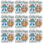 Sticker Symbole Pi mignon et pie Pie Pie Pie (Devant)
