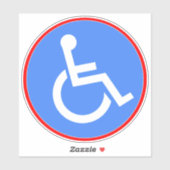 Sticker Symbole pour fauteuil roulant - Bleu désactivé (Feuille)