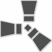 Sticker Symbole POUSSIÈRE Noir sur blanc (Devant)