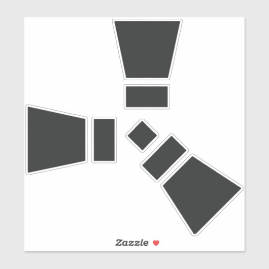 Sticker Symbole POUSSIÈRE Noir sur blanc (Feuille)