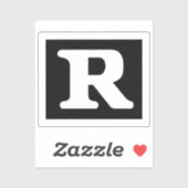 Sticker Symbole restreint R noté amusant (Feuille)