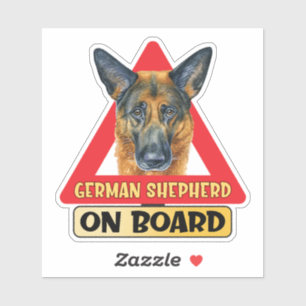 Sticker Symbole rouge du triangle allemand à bord