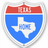 Sticker SYMBOLE ROUTIÈRE DU Texas (Devant)
