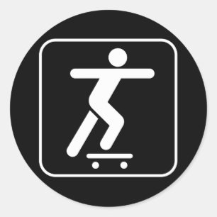 Sticker Symbole Skateboard