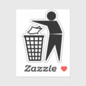 Sticker Symbole Tidy Man et Trash (Feuille)