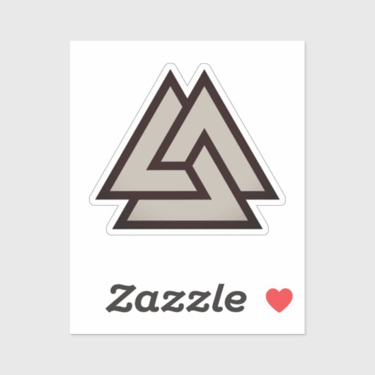 Sticker Symbole Valknut (Feuille)