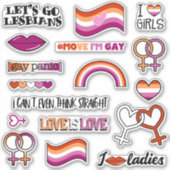 Sticker Symbole vénus du drapeau lesbien (Devant)