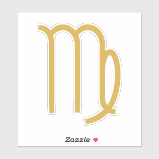 Sticker Symbole Virgo Zodiac (Feuille)