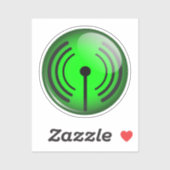 Sticker Symbole Wi-Fi (Feuille)