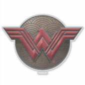 Sticker Symbole Wonder Woman sur les cercles concentrés (Devant)