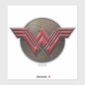 Sticker Symbole Wonder Woman sur les cercles concentrés (Feuille)