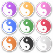 Sticker Symbole Yin Yang Jeu de couleurs multiples 9 Stick (Devant)