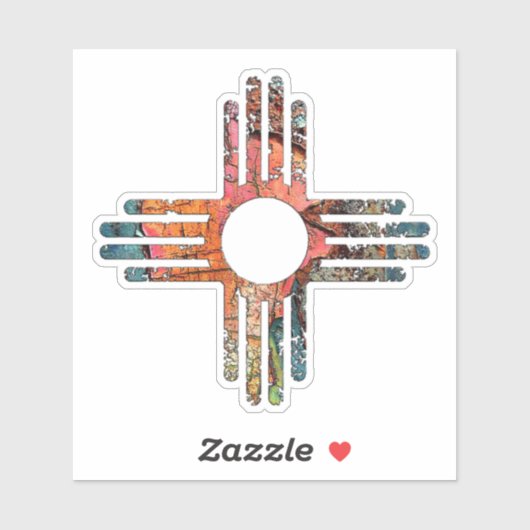 Sticker Symbole Zia Sun (Feuille)