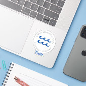 Sticker Symbole zodiaque Aquarius (Ordinateur portable avec iPhone)