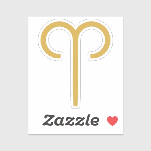 Sticker SYMBOLE Zodiaque Aries (Feuille)