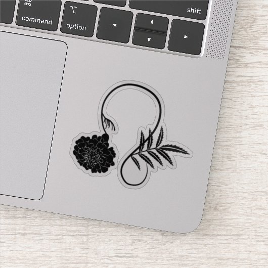 Sticker Symbole zodiaque astrologique Floral Leo (Détail)