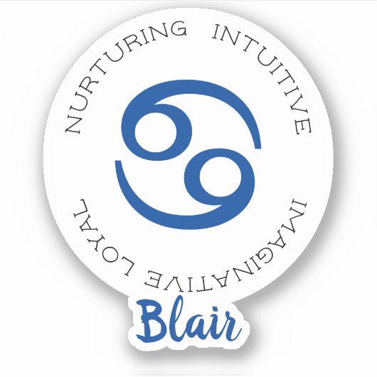 Sticker Symbole zodiaque Cancer (Devant)