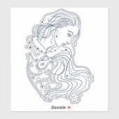 Sticker SYMBOLE Zodiaque FILLE Aquarius (Feuille)