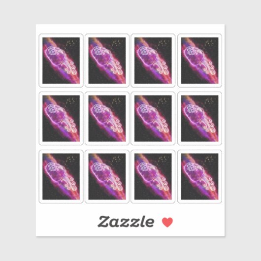 Sticker Symbole zodiaque Galaxy Aquarius Constellation (Feuille)