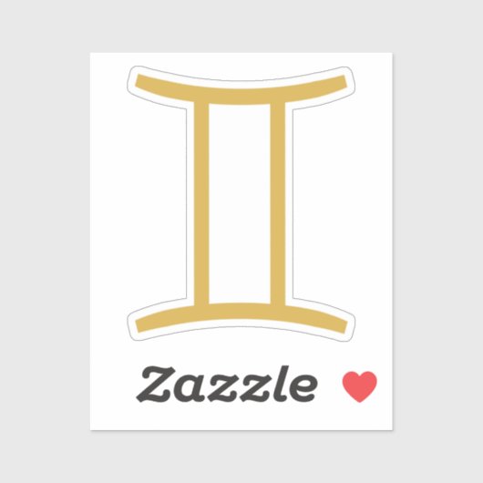 Sticker SYMBOLE Zodiaque Gemini (Feuille)