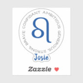 Sticker Symbole zodiaque Leo (Feuille)