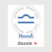 Sticker Symbole zodiaque Libra (Feuille)