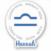 Sticker Symbole zodiaque Libra (Devant)