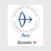 Sticker Symbole zodiaque Sagittarius (Feuille)