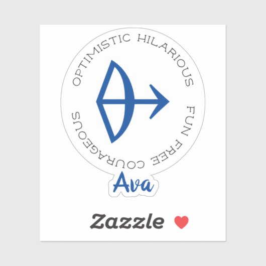Sticker Symbole zodiaque Sagittarius (Feuille)