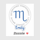 Sticker Symbole zodiaque Scorpio (Feuille)