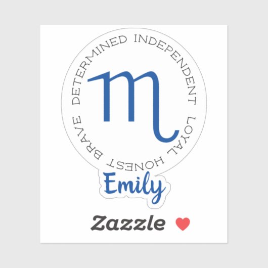 Sticker Symbole zodiaque Scorpio (Feuille)