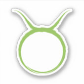 Sticker SYMBOLE Zodiaque TAURUS Bull Vert Astrologie Avril (Devant)