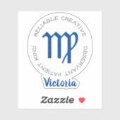 Sticker Symbole zodiaque Virgo (Feuille)