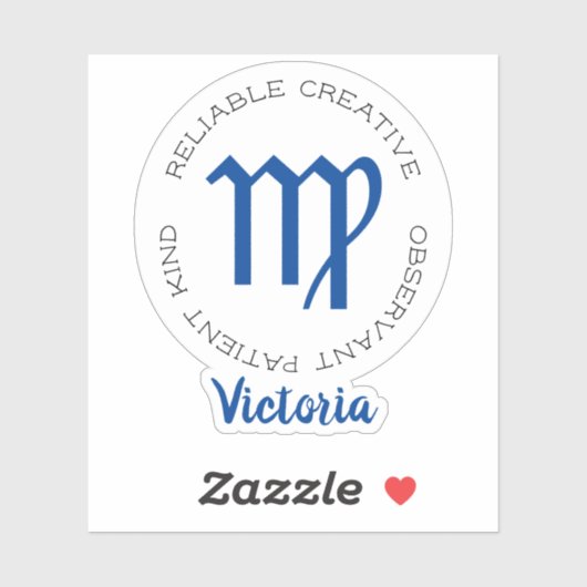 Sticker Symbole zodiaque Virgo (Feuille)