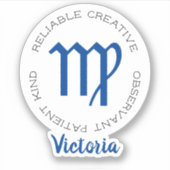 Sticker Symbole zodiaque Virgo (Devant)