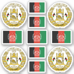 Sticker Symboles afghans / armoiries et drapeau