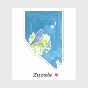 Sticker Symboles de la forme de l'état des oiseaux bleus d