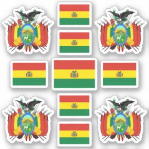 Sticker Symboles de l'État bolivien / blason et drapeau