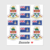 Sticker Symboles de l'État caïmanais / blason et drapeau (Feuille)