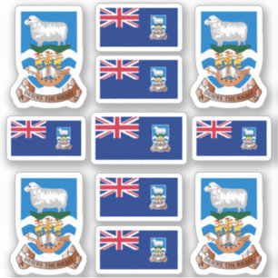Sticker Symboles de l'état de Falklander / blason et drape