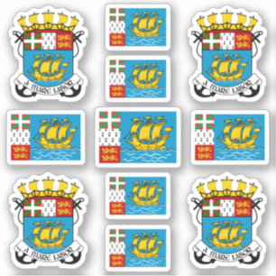 Sticker Symboles de l'État de Saint-Pierre / blason et dr