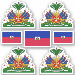 Sticker Symboles de l'État haïtien / blason et drapeau