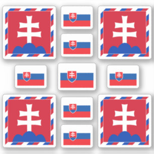 Sticker Symboles de l'État slovaque / blason et drapeau