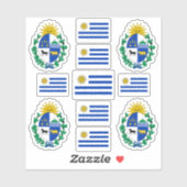 Sticker Symboles de l'État uruguayen / blason et drapeau (Feuille)